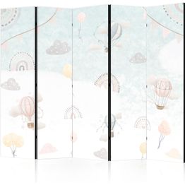 Sermi Artgeist Balloons in the Sky - Balloons in Pastel Colors Flying Through a Cloudy Sky - Among Rainbows and Stars, eri vaihtoehtoja