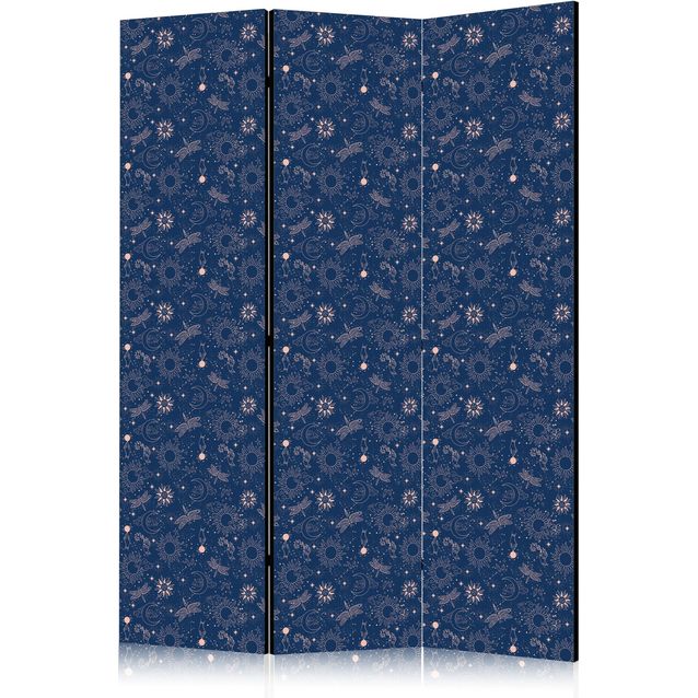 CONFIGURABLE PÄÄTUOTE - Sermi - Cosmic Fantasy - Pattern with Suns Moons and Dragonflies on a Dark Background 32916
