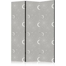 Sermi Artgeist Cosmic Fireworks - Elegant Pattern with Moons and Stars on a Gray Background, eri vaihtoehtoja