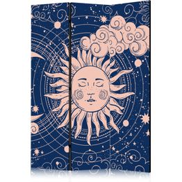 Sermi Artgeist Cosmic Harmony - Illustration of the Sun and Moon on a Navy Background, eri vaihtoehtoja