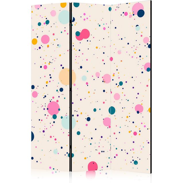 CONFIGURABLE PÄÄTUOTE - Sermi - Dots - Spots and Splashes Multicolored - Cheerful Pattern on a Light Pink Background 31339