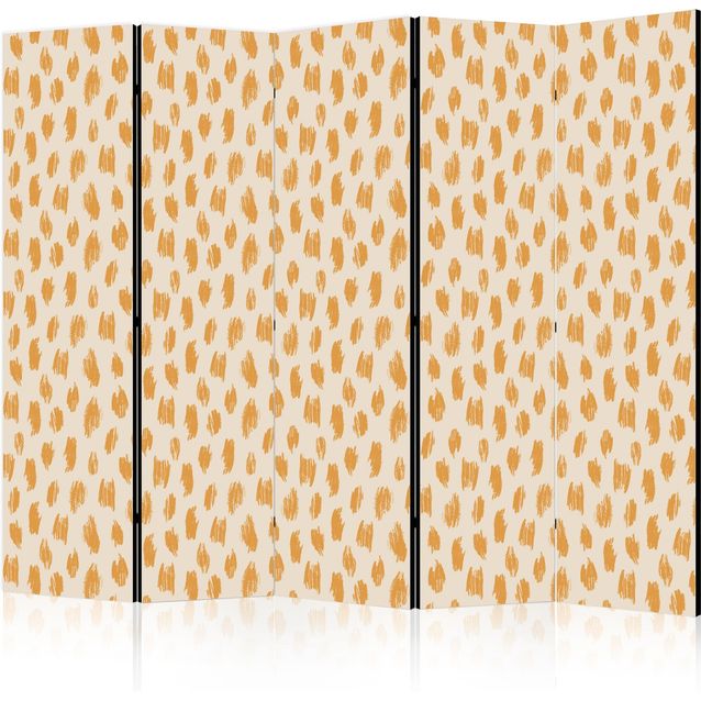 CONFIGURABLE PÄÄTUOTE - Sermi - Drawn Pattern in Spots and Dots - in Shades of Orange and Ecru 31049
