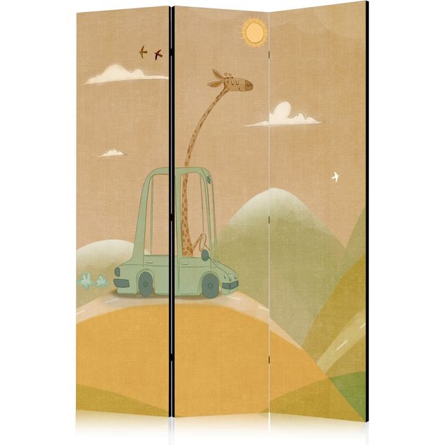CONFIGURABLE PÄÄTUOTE - Sermi - Dreamy Traveler - Giraffe Driving a Car on a Beautiful Sunny Day 34545