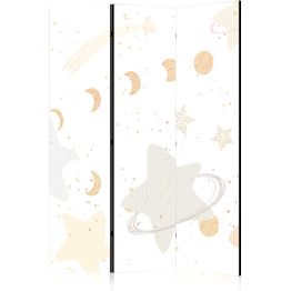 Sermi Artgeist Fairy-Tale Galaxy - Moon Phases in Shades of Yellow Among Stars in Beige and Ash Colors with Stardust, eri vaihtoehtoja
