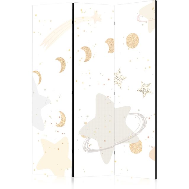 CONFIGURABLE PÄÄTUOTE - Sermi - Fairy-Tale Galaxy - Moon Phases in Shades of Yellow Among Stars in Beige and Ash Colors with Stardust 35627
