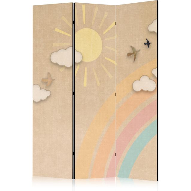 CONFIGURABLE PÄÄTUOTE - Sermi - Holiday Sky - A Rainbow on a Sunny Day and Flying Birds 34224