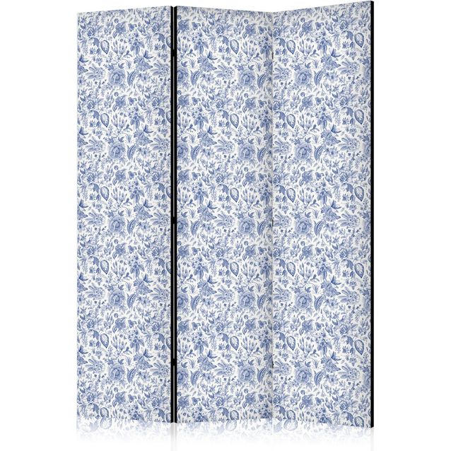 CONFIGURABLE PÄÄTUOTE - Sermi - Illustration in Vintage Style - Blue Flowers on a White Background 11341