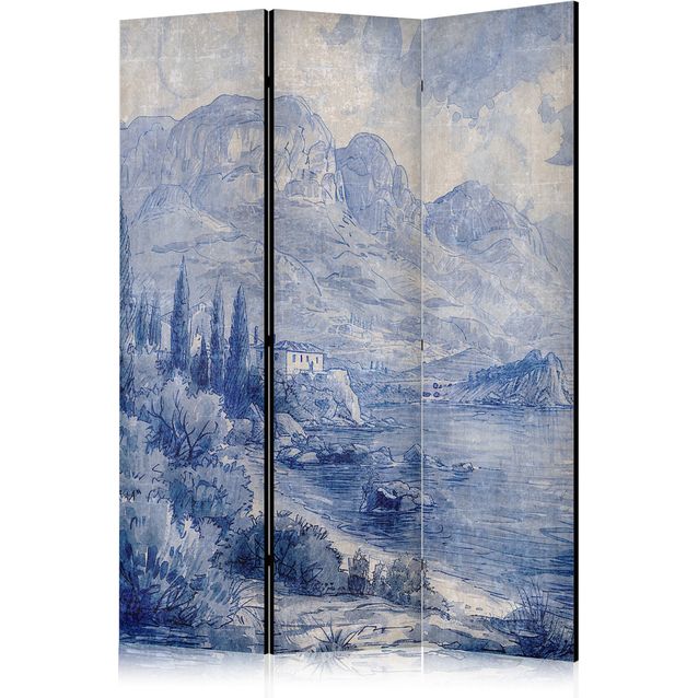 CONFIGURABLE PÄÄTUOTE - Sermi - Italian Landscape - Lake Como Painted in Shades of Blue 11228