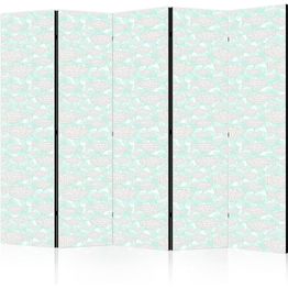 Sermi Artgeist Minimalist Fish - Fishes With Grey Dots Against a Crystal Sheet of Water in Mint Green Colors, eri vaihtoehtoja