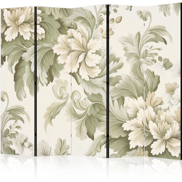 CONFIGURABLE PÄÄTUOTE - Sermi - Retro Vintage Flowers in Delicate Cream and Green Colors. 07719