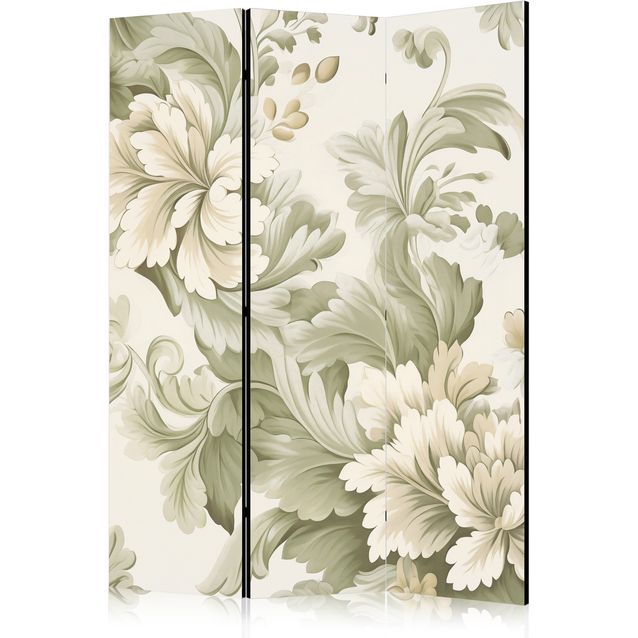 CONFIGURABLE PÄÄTUOTE - Sermi - Retro Vintage Flowers in Soft Cream and Green Colors 10214