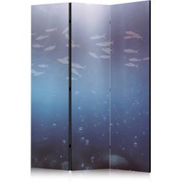 Sermi Artgeist School of Small Fish - Illuminated Oceanic Depth in Shades of Navy Purple and Gray with a Shoal of Tiny Fish, eri vaihtoehtoja