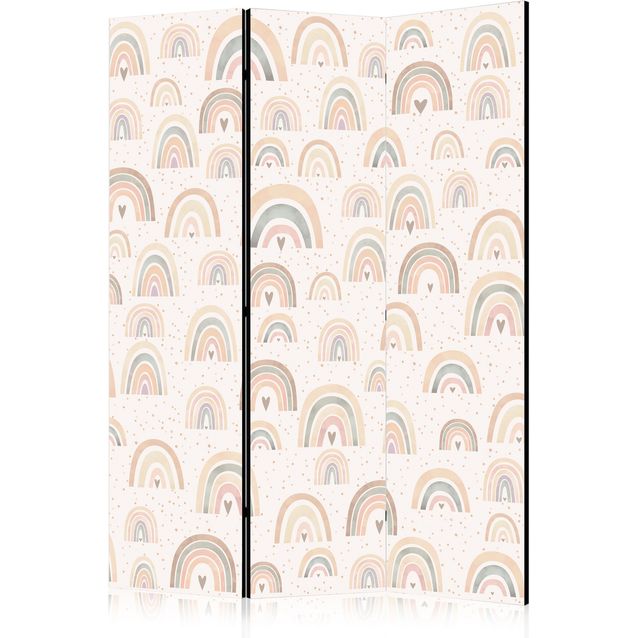 CONFIGURABLE PÄÄTUOTE - Sermi - Spring - Pastel Rainbows on a Rainy Day with Hearts 34149