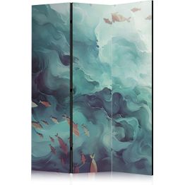 Sermi Artgeist Three Schools of Fish - Fish in Muted Colors Swimming in Groups in Oceanic Depths, eri vaihtoehtoja