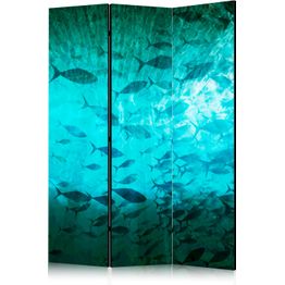 Sermi Artgeist Underwater Paradise - Numerous Shoal of Fish in a Beautiful Turquoise-Blue Depth Illuminated by Sunlight, eri vaihtoehtoja