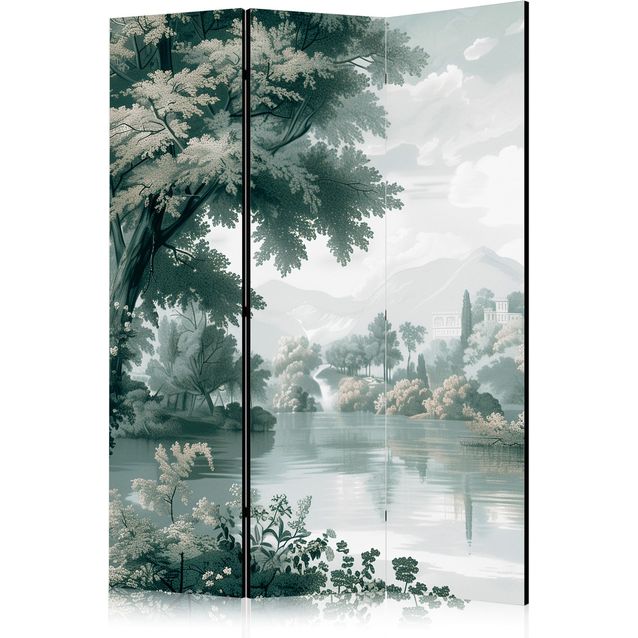 CONFIGURABLE PÄÄTUOTE - Sermi - View of the Park and Lake - Retro Vintage Landscape in Greens 23471