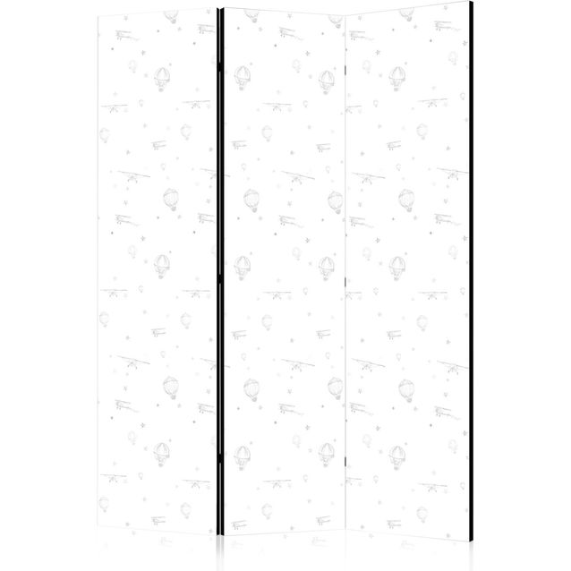 CONFIGURABLE PÄÄTUOTE - Sermi - Watercolor - Airplanes and Balloons Painted on a White Sky Background 31841