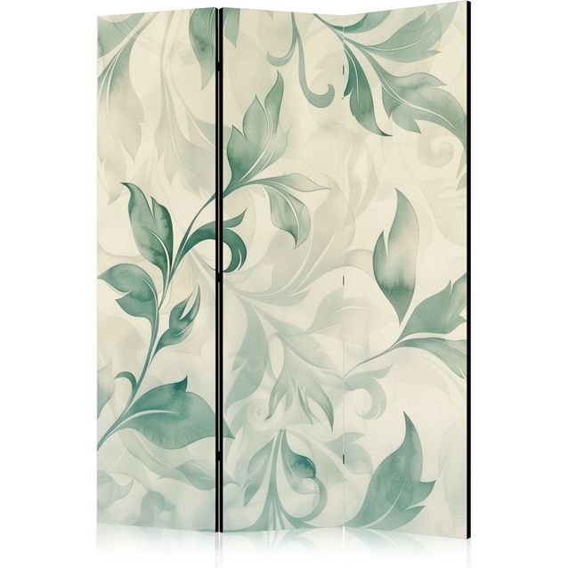 CONFIGURABLE PÄÄTUOTE - Sermi - Watercolor Botanical Motif - Delicate Green and Beige Leaves 10252