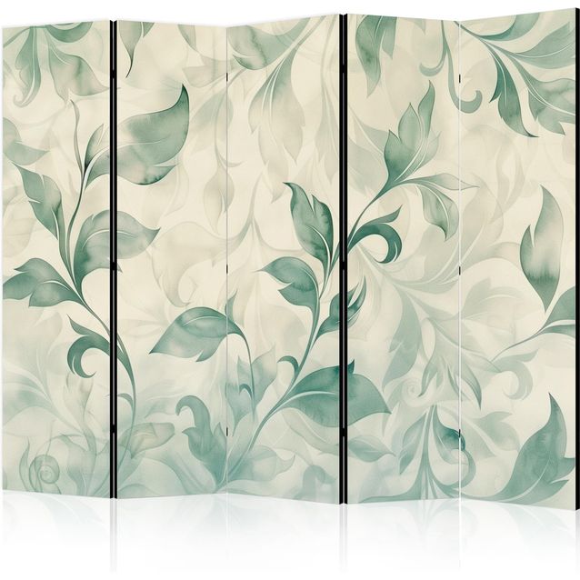 CONFIGURABLE PÄÄTUOTE - Sermi - Watercolor Botanical Motif - Delicate Green-Beige Leaves. 07757