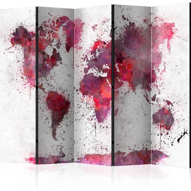 CONFIGURABLE PÄÄTUOTE - Sermi - World Map: Red Watercolors II 35857