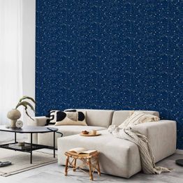 Tapetti Artgeist Cosmic Inspirations Pattern with Stars and Constellations on a Dark Background, sininen, 50cm x 10m