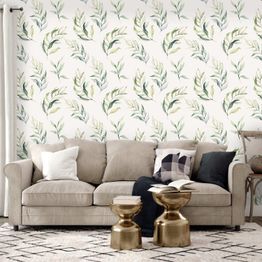Tapetti Artgeist Dancing Green, beige, 50cm x 10m