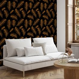 Tapetti Artgeist Golden Sigh, musta, 50cm x 10m