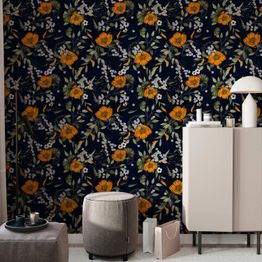 Tapetti Artgeist Orange Bloom, keltainen, 50cm x 10m