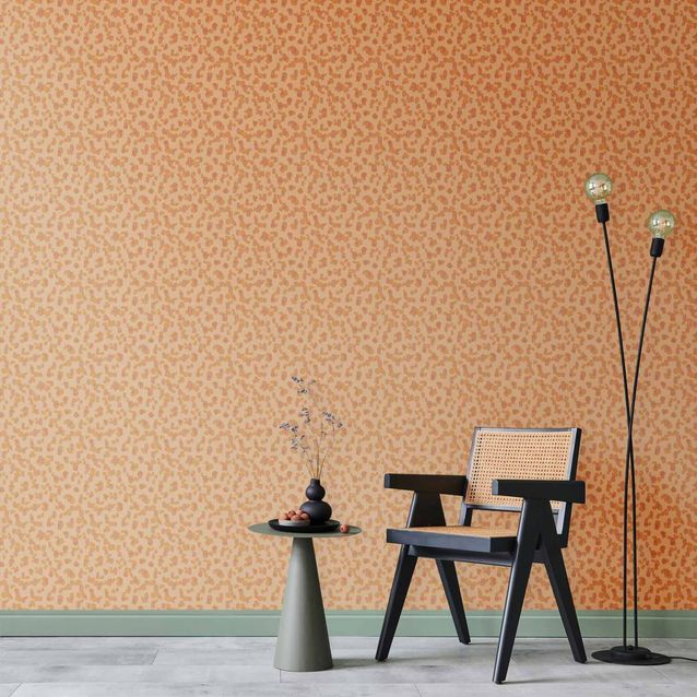 Tapetti - Tiny Dots - optimistic pattern in peach colors.