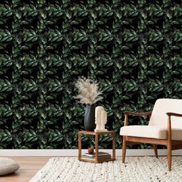 Tapetti Artgeist Winged Green, musta, 50cm x 10m