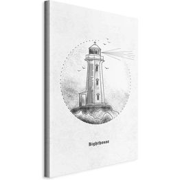 Taulu Artgeist Black and White Lighthouse (1 Part) Vertical, eri vaihtoehtoja