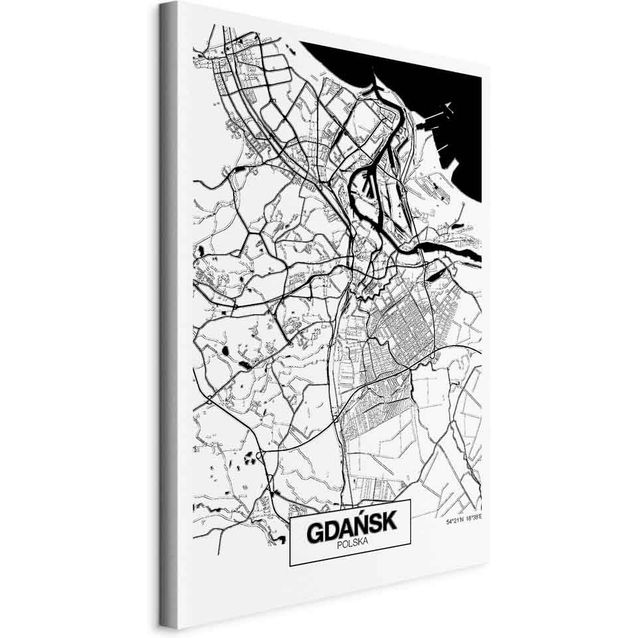 CONFIGURABLE PÄÄTUOTE - Taulu - City Plan: Gdansk (1 Part) Vertical 77003
