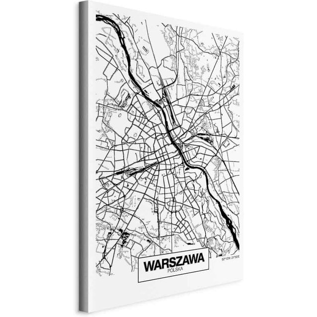 CONFIGURABLE PÄÄTUOTE - Taulu - City Plan: Warszawa (1 Part) Vertical 74160