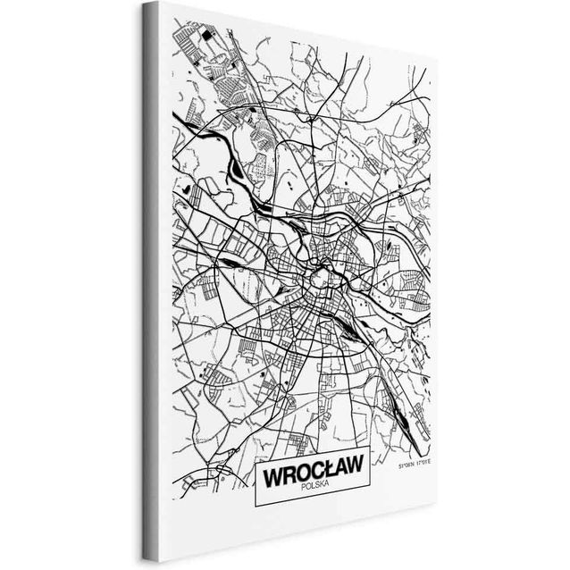 CONFIGURABLE PÄÄTUOTE - Taulu - City Plan: Wroclaw (1 Part) Vertical 41806