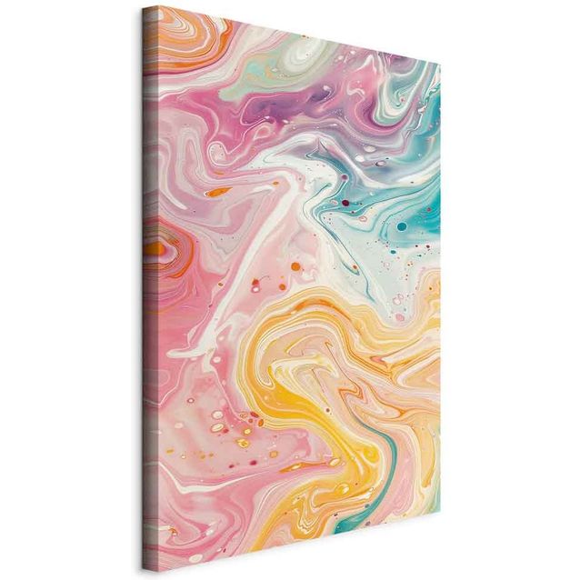 CONFIGURABLE PÄÄTUOTE - Taulu - Colorful Chaos - Dynamic Shapes in Shades of Pink Yellow and Blue 21859