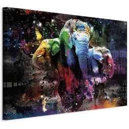 Taulu Artgeist Colorful Elephants (1 Part) Wide, eri vaihtoehtoja
