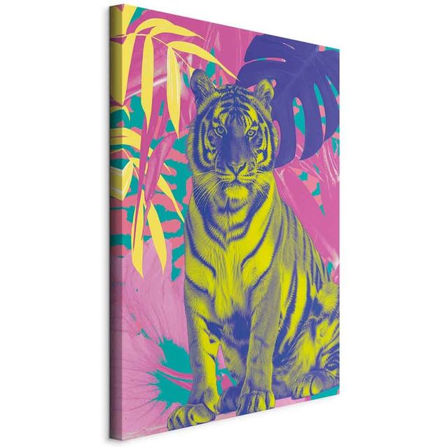 CONFIGURABLE PÄÄTUOTE - Taulu - Colorful Tiger - Intense Colors of a Tiger Surrounded by Tropical Plants 28490