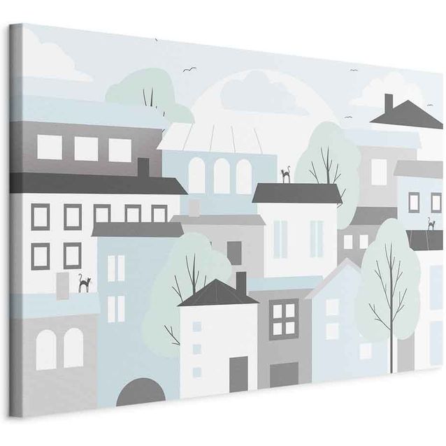 CONFIGURABLE PÄÄTUOTE - Taulu - Colorful Town (1 Part) Wide 96561