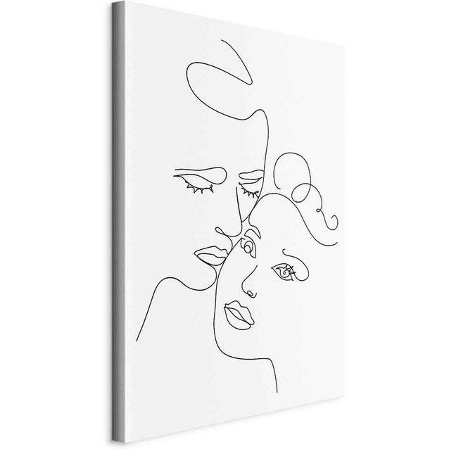 CONFIGURABLE PÄÄTUOTE - Taulu - Couple in Black and White (1-part) - Romantic Kiss Moment 97377