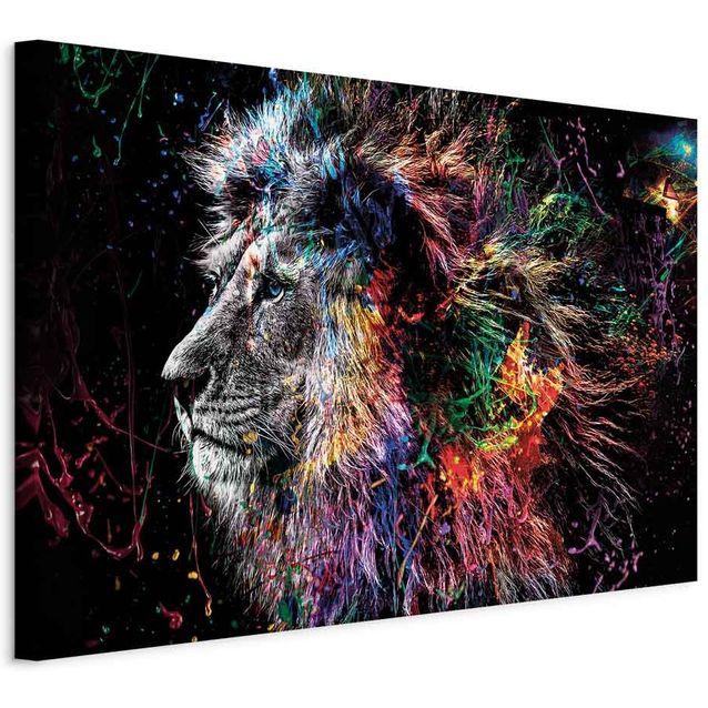 CONFIGURABLE PÄÄTUOTE - Taulu - Crazy Lion (1 Part) Wide 01695