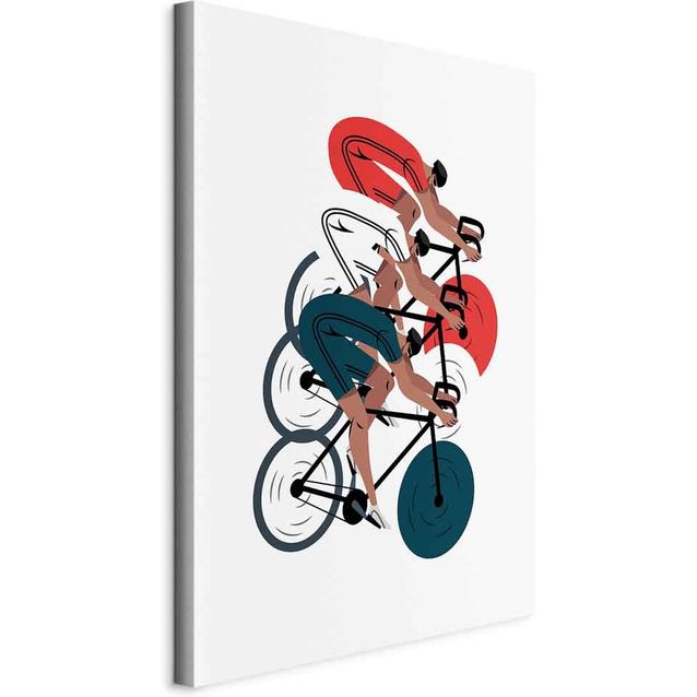CONFIGURABLE PÄÄTUOTE - Taulu - Cycling Race. Competitors on a Light Background - Illustration 02554