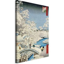 Taulu Artgeist Drum bridge and Setting Sun Hill at Meguro from the series ' (Utagawa Hiroshige), eri vaihtoehtoja