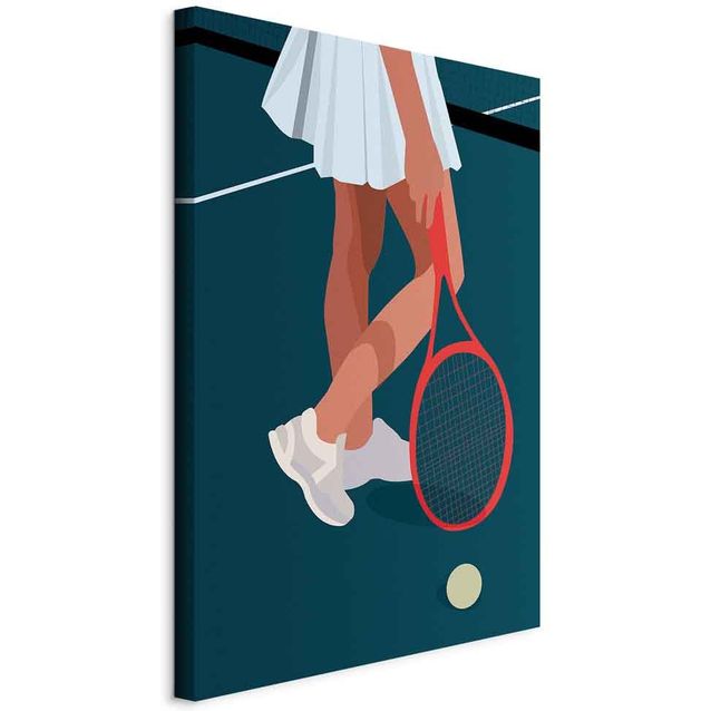 CONFIGURABLE PÄÄTUOTE - Taulu - Female Tennis Player With a Red Racket on the Court - Graphics 02837