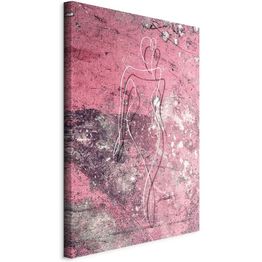 Taulu Artgeist Figure on Pink Background (1-part) - Female Silhouette in Marble, eri vaihtoehtoja