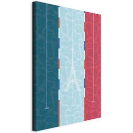 Taulu Artgeist Graphic Illustration of a Swimming Pool Against the Backdrop of the French Flag, eri vaihtoehtoja