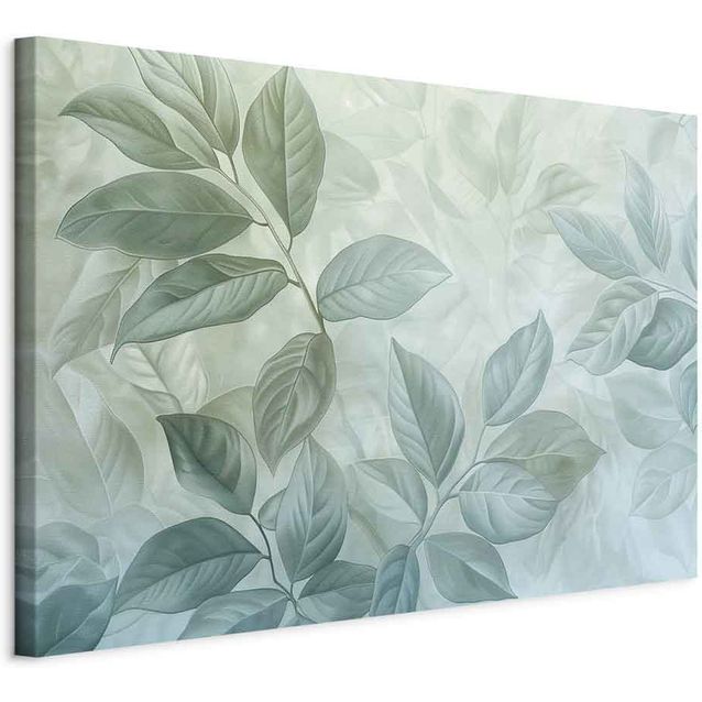 CONFIGURABLE PÄÄTUOTE - Taulu - Large Leaves in Shades of Green-Mint: Botanical Motif 92548