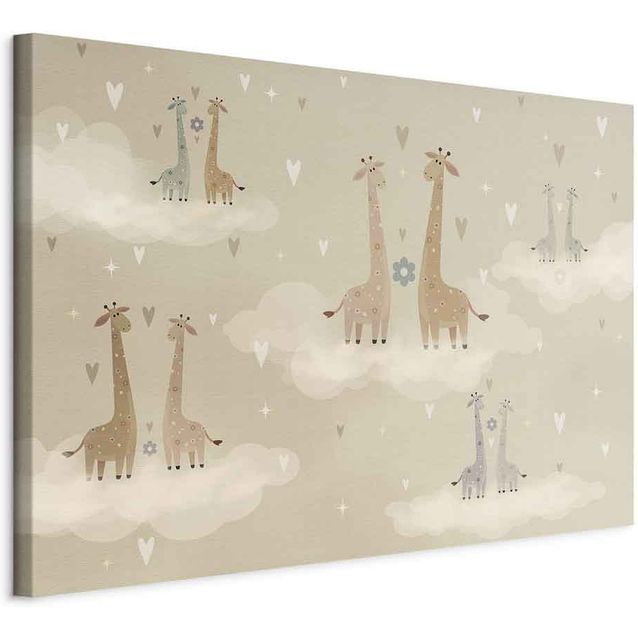 CONFIGURABLE PÄÄTUOTE - Taulu - Love - Colorful Giraffes Floating on Clouds Among Hearts and Stars 38581
