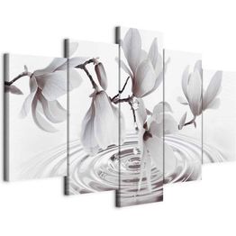 Taulu Artgeist Magnolias over Water (5 Parts) Wide Grey, eri vaihtoehtoja