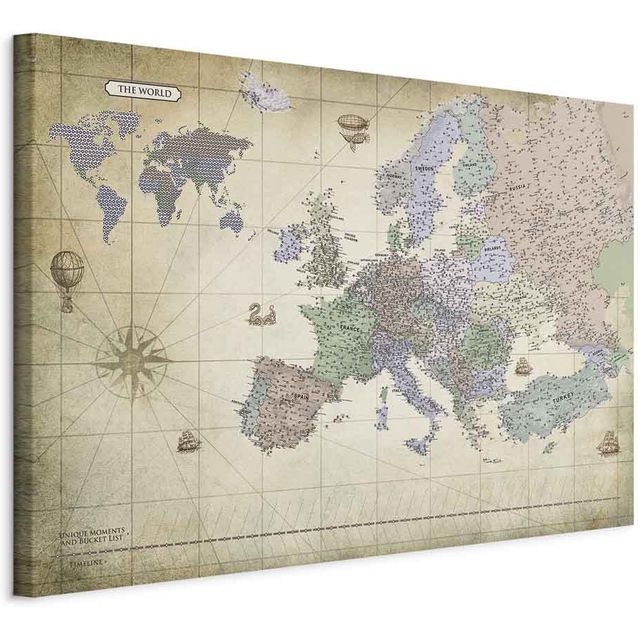 CONFIGURABLE PÄÄTUOTE - Taulu - Map of Europe (1 Part) Wide 46341