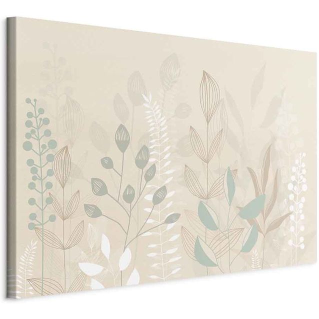 CONFIGURABLE PÄÄTUOTE - Taulu - Morning in the Meadow - Various Pastel Plants on a Beige Background 37324